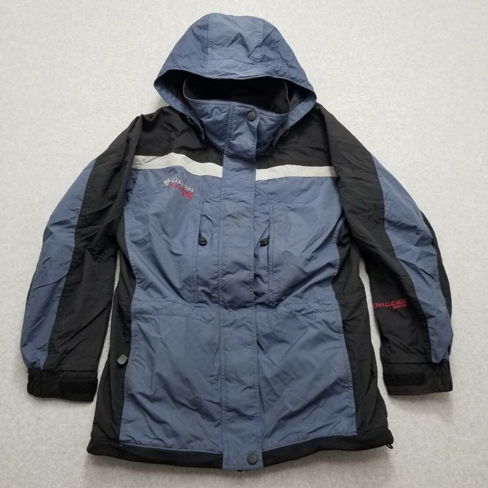 Columbia Jacket Womens Medium Blue Pockets Full Zip Hooded